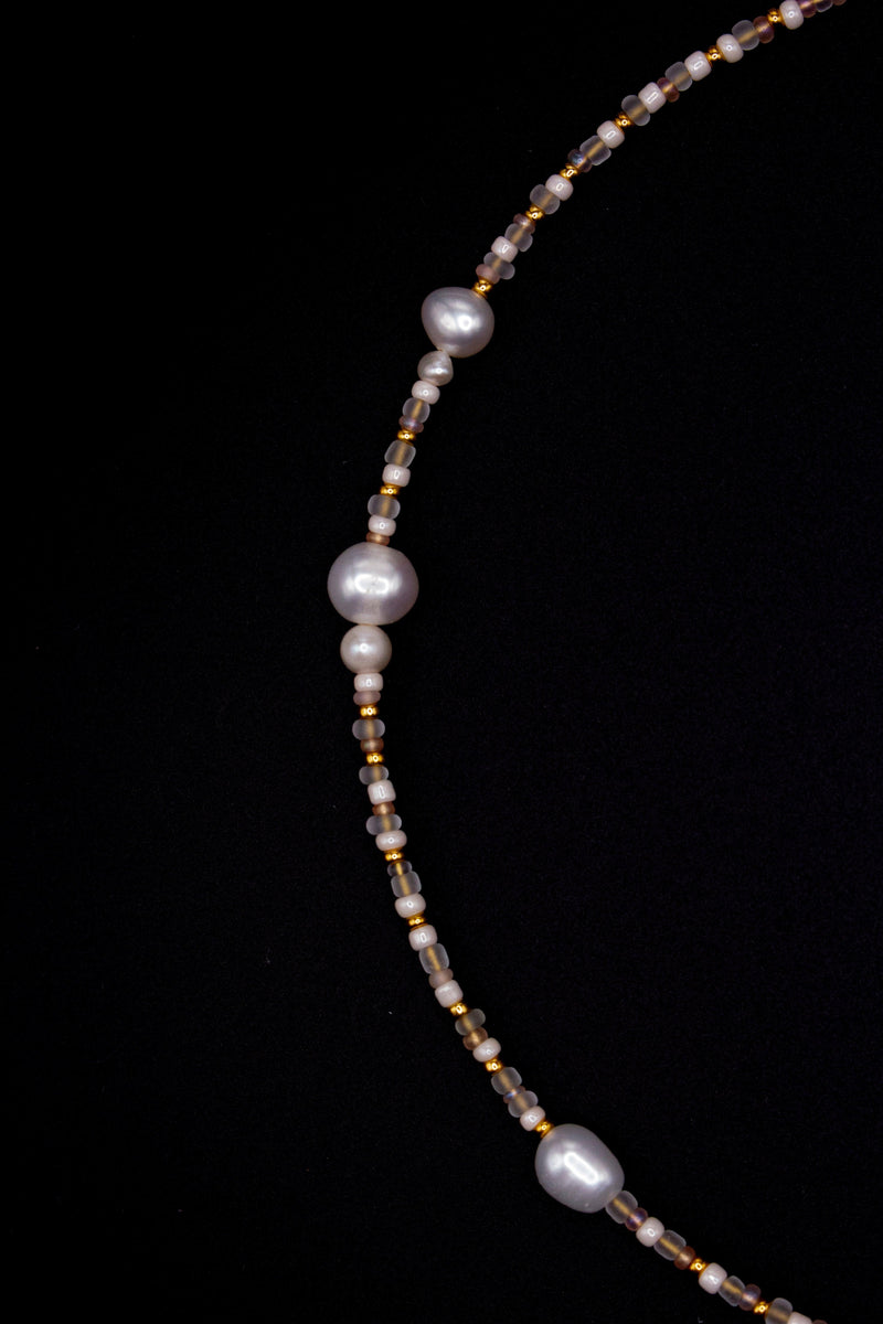 Laureline Pearl Necklace – Handmade Elegance | Miyuki & Freshwater Pearls — Soorbeet