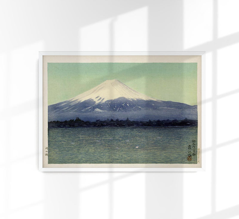 Lake Kawaguchi by Watanabe Kako – Japanese Fine Art Print Nature Motif — Patroa Studio