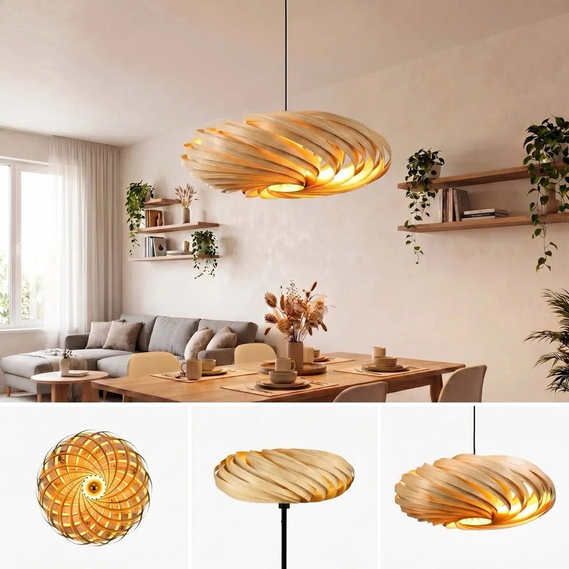 Lampshade "Veneria" made of oak wood – selectable 40–80 cm — Gofurnit