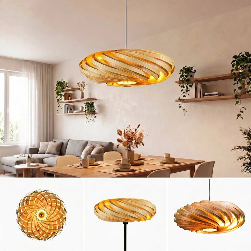 Lampenschirm Veneria aus Olivesche – modulares System 40–80 cm — Gofurnit
