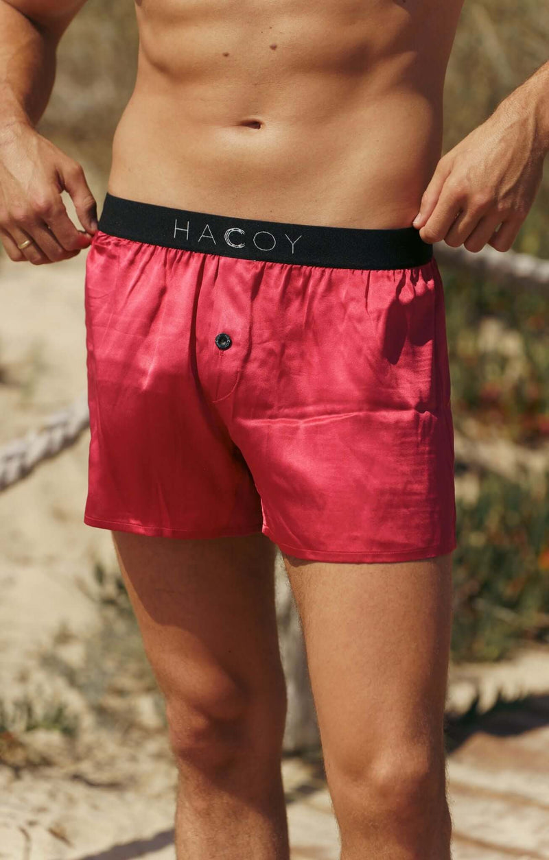 Seiden-Boxershorts 96% Seide atmungsaktiv — HACOY