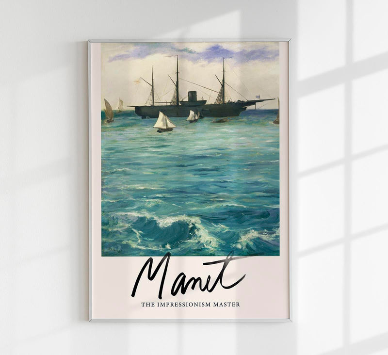 The Kearsarge at Boulogne Poster – Manet Kunstdruck — Patroa Studio