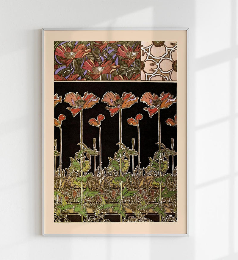 Oriental Flowers by Alphonse Mucha – Kunstdruck Poster — Patroa Studio