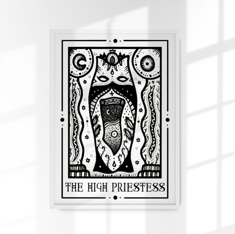 The High Priestess Mystic Tarot Fine Art Print – 225g Paper or 380g Canvas — Patroa Studio