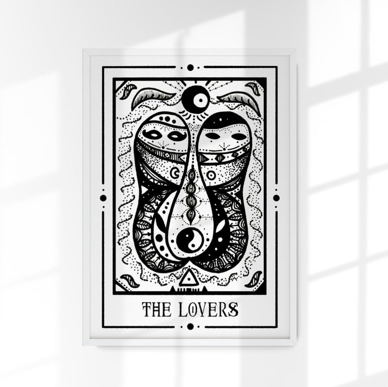 The Lovers Mystic Tarot Poster – Tiny Mystic Creatures Art Print — Patroa Studio