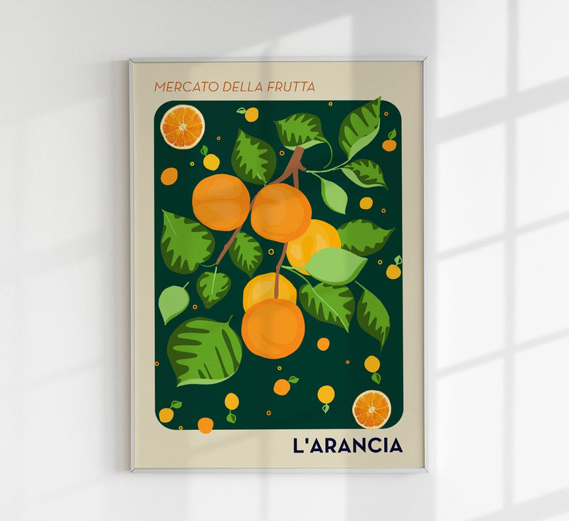 L'arancia Fruit Market Art Poster – UV-beständiger Fine Art Print — Patroa Studio