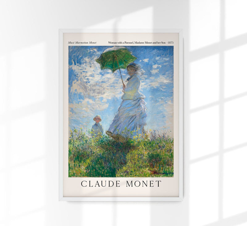 Woman with a Parasol – Madame Monet and Her Son | Fine Art Print | UV-beständig — Patroa Studio