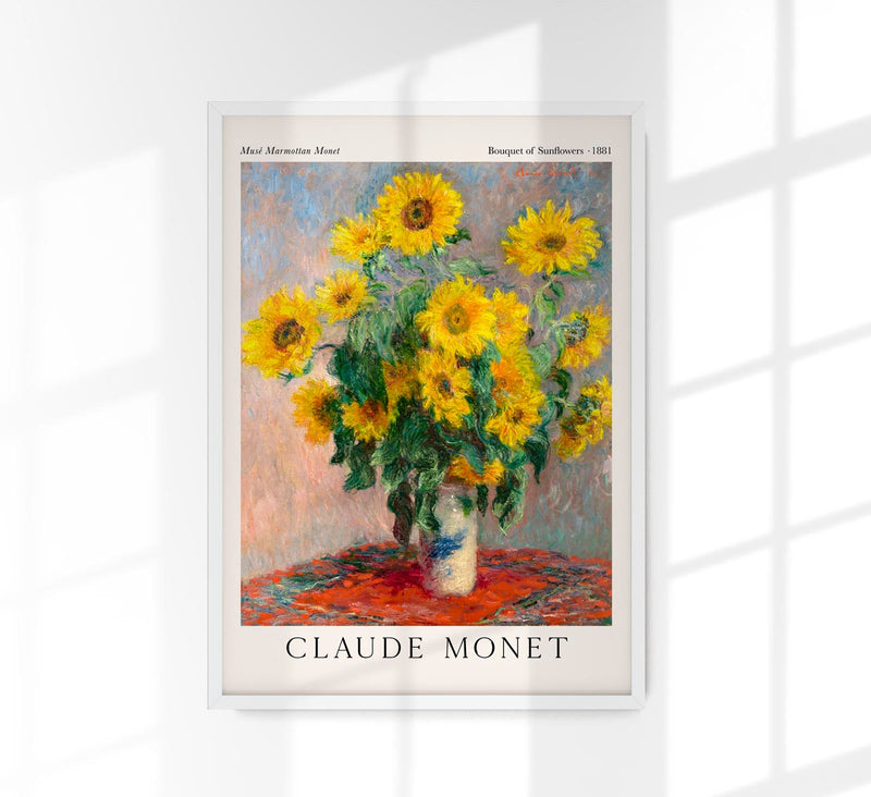 Bouquet of Sunflowers Exhibition Poster – Claude Monet Kunstdruck — Patroa Studio