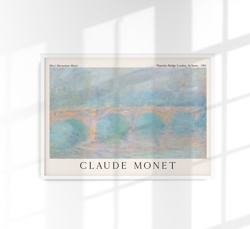 Waterloo Bridge, London at Sunset – Claude Monet Fine Art Print Impressionism — Patroa Studio