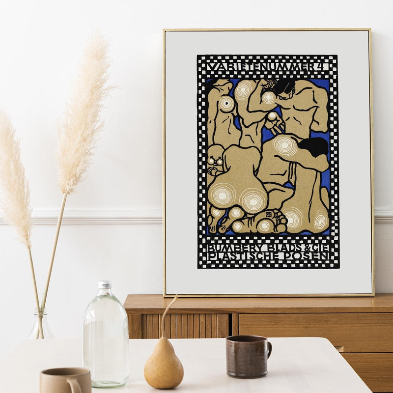 Vaudeville Act by Moritz Jung – Linocut Poster — Patroa Studio
