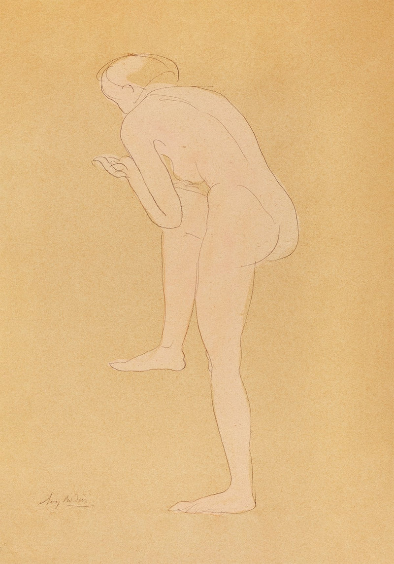 Naked Woman Poster by Auguste Rodin – Art Print Olive Wood — Patroa Studio