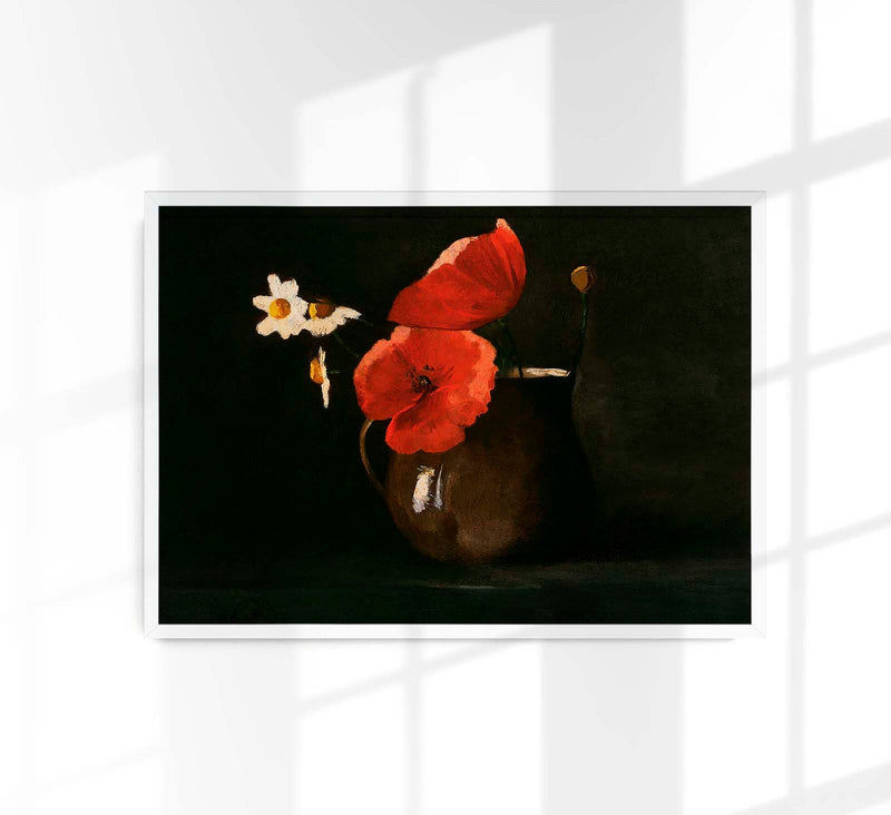 Poppies and Daisies Fine Art Print Odilon Redon Symbolistische Blumen — Patroa Studio