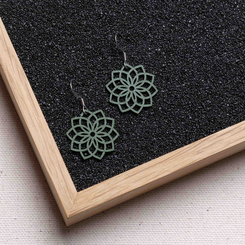 "Mandala" Wooden Earrings – feather-light, delicate, hypoallergenic — FEINFORMART