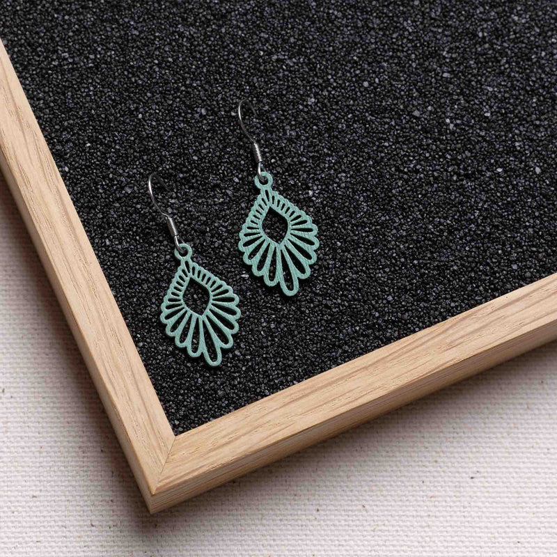 Mindful Mini Wooden Drop Earrings – feather-light, delicate, hypoallergenic — FEINFORMART
