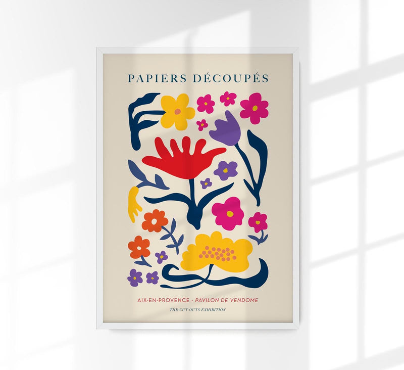 Flowers Composition No. 3 Cut Papers Art Poster - Floral Art Print — Patroa Studio