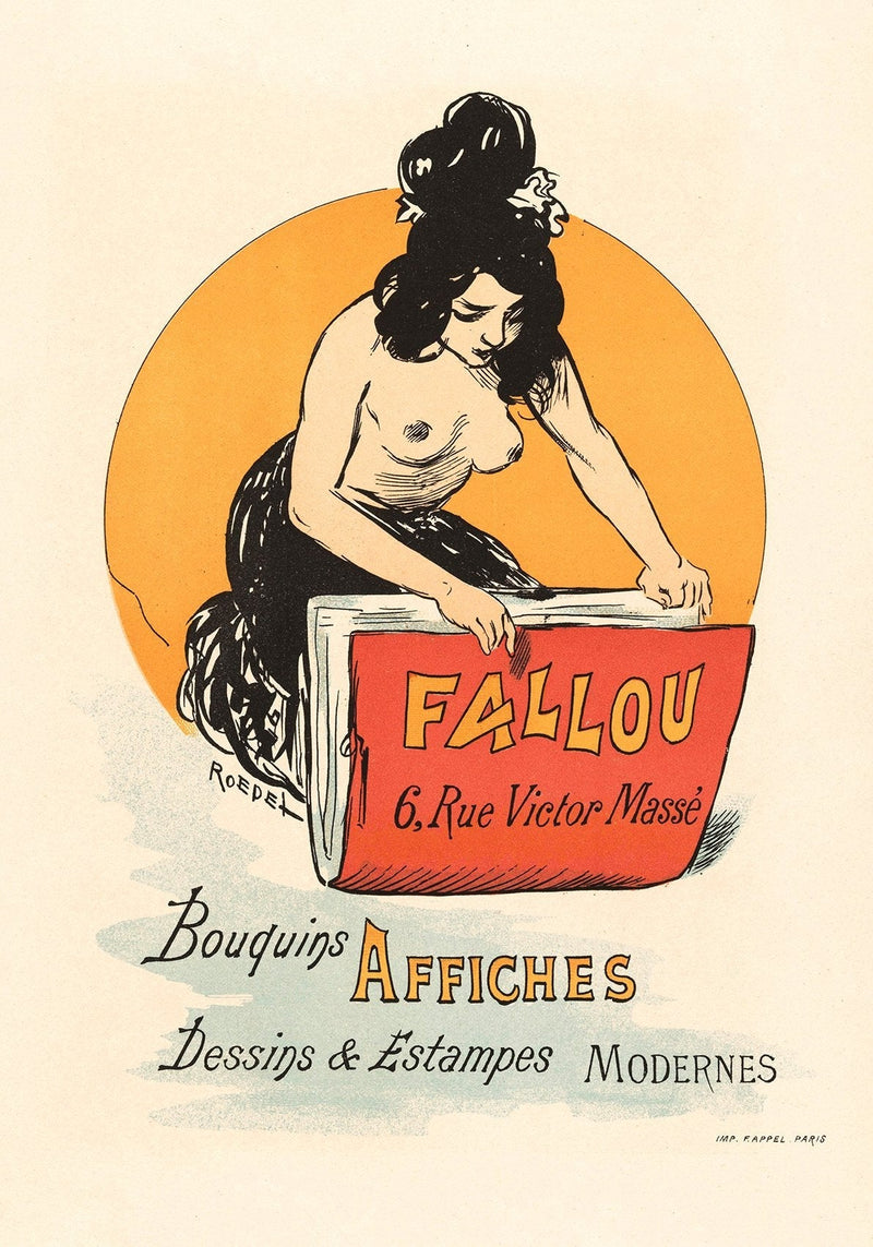 Fallou te Paris Vintage Poster by Roedel – Kunstdruck Berlin — Patroa Studio