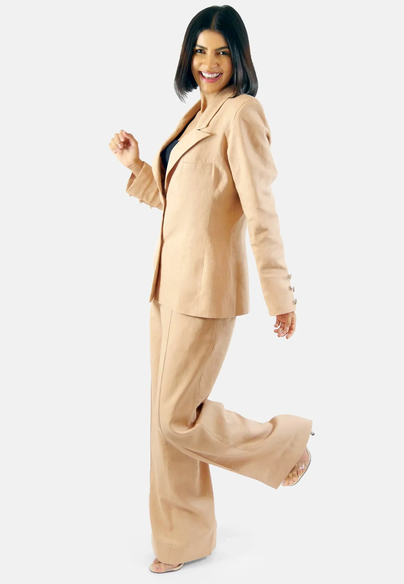 Blazer Sustainable Organic Linen Gabi – classic cut | Organic linen | EU production — Aline CELI
