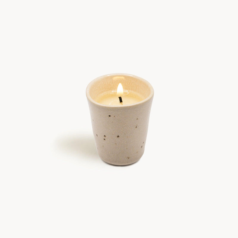 Mini Candle Eelina - Hand-poured Stoneware Cup | Rapeseed & Coconut Wax — EDDA Stoneware