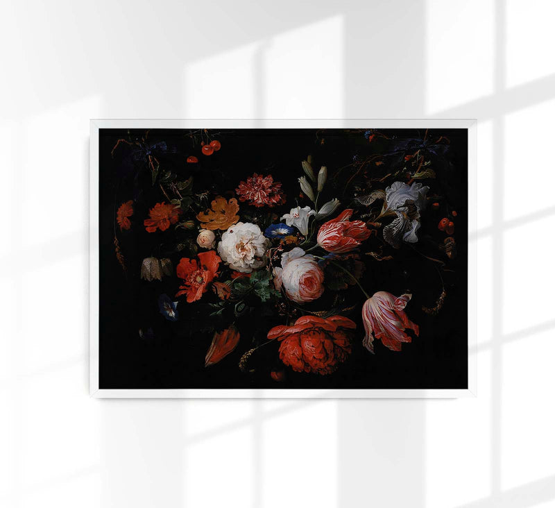 A Garland of Flowers – Abraham Mignon | Botanical Poster | Baroque — Patroa Studio