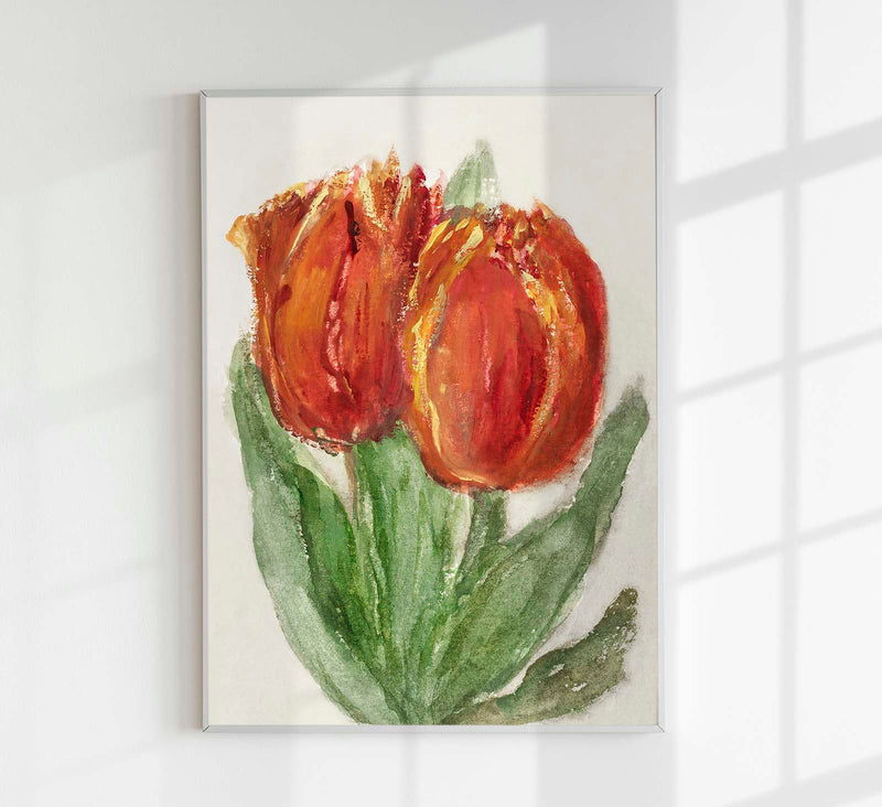 Two Red Tulips Botanical Poster – Sientje Mesdag-van Houten — Patroa Studio