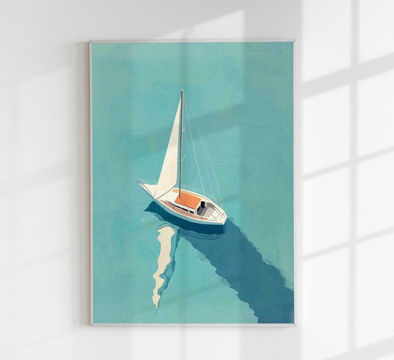 Sailboat Nr. 2 Art Poster – Fine Art Print UV-beständig Premium Papier — Patroa Studio