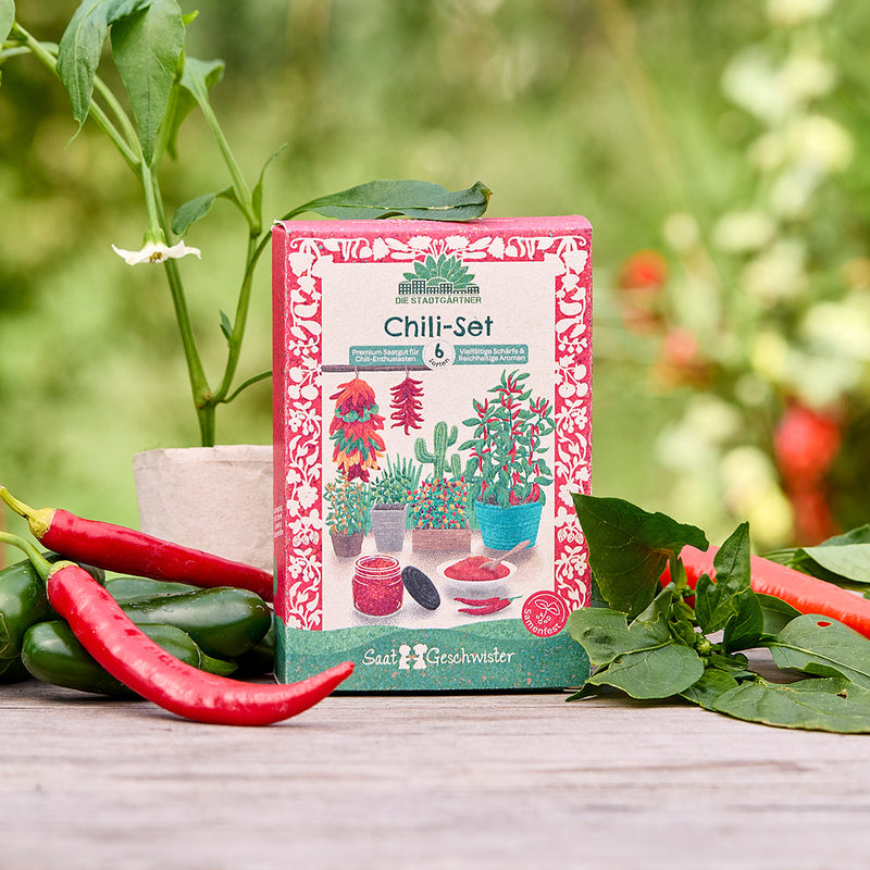 Organic Chili Seed Set – 6 Open-Pollinated Varieties with Planting Instructions — Die Stadtgärtner