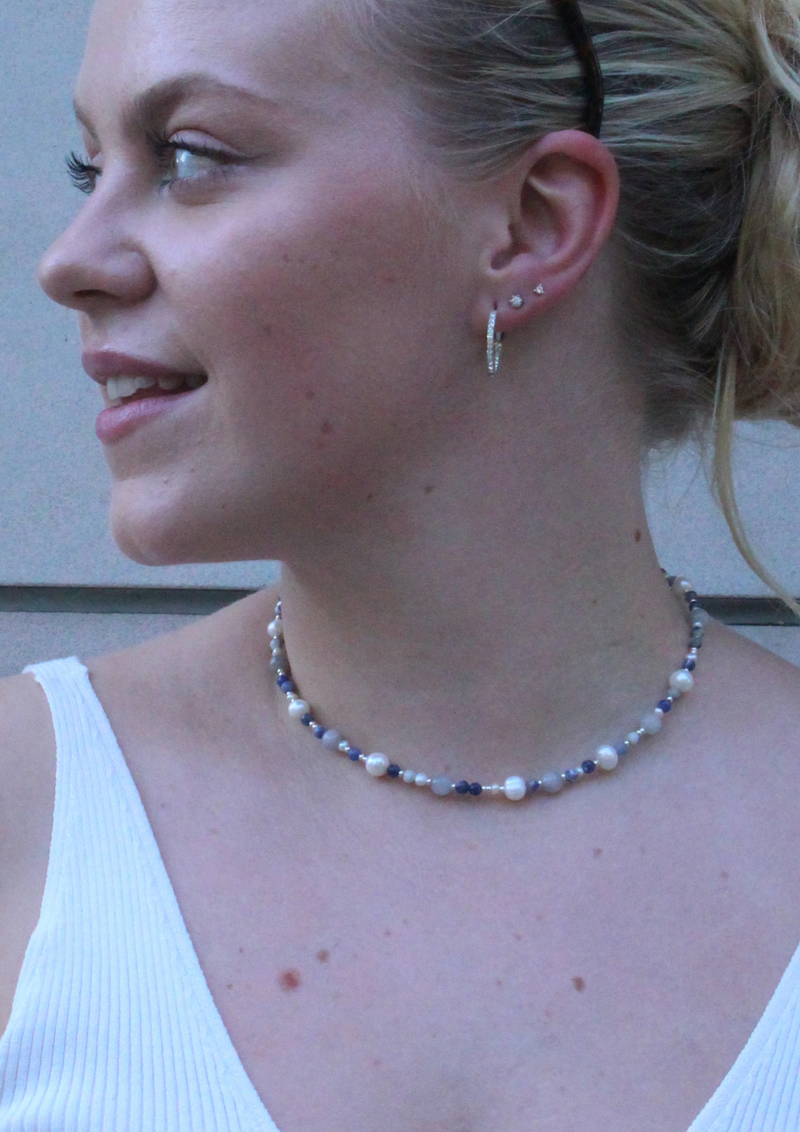 Bella Pearl Necklace – Natural Pearls & Miyuki | Stainless Steel Clasp — Soorbeet
