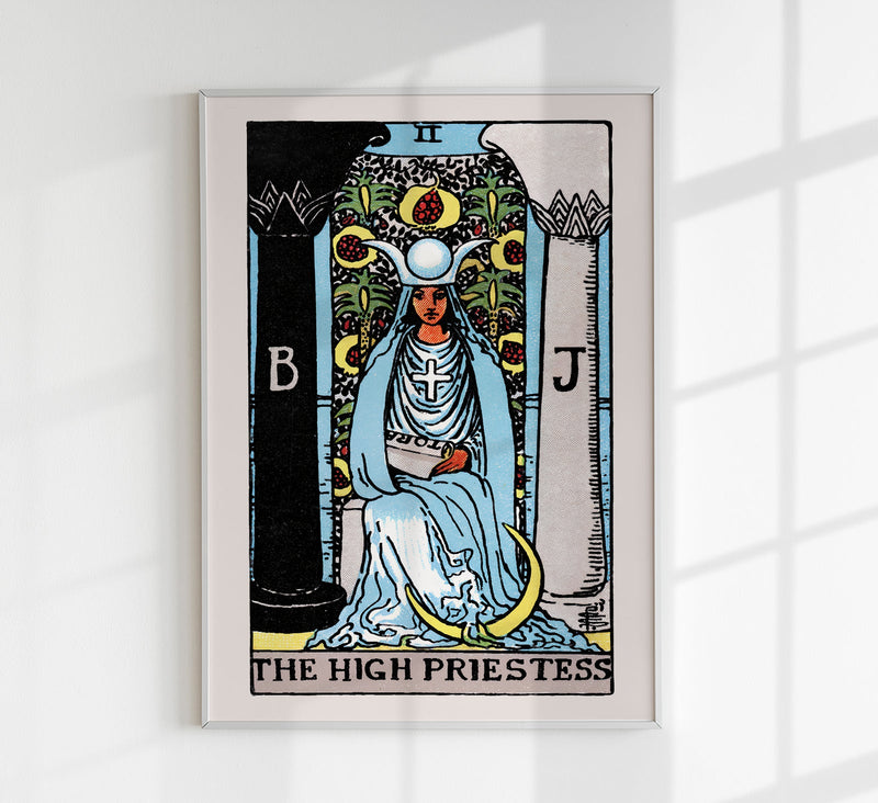 The High Priestess Tarot Art Poster – Fine Art Kunstdruck mystische Arcana-Illustration — Patroa Studio