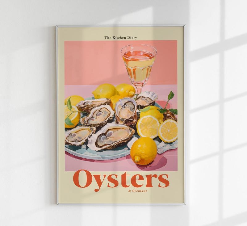 The Kitchen Diary: Oyster & Crémant – Fine Art Kunstdruck UV-beständig — Patroa Studio