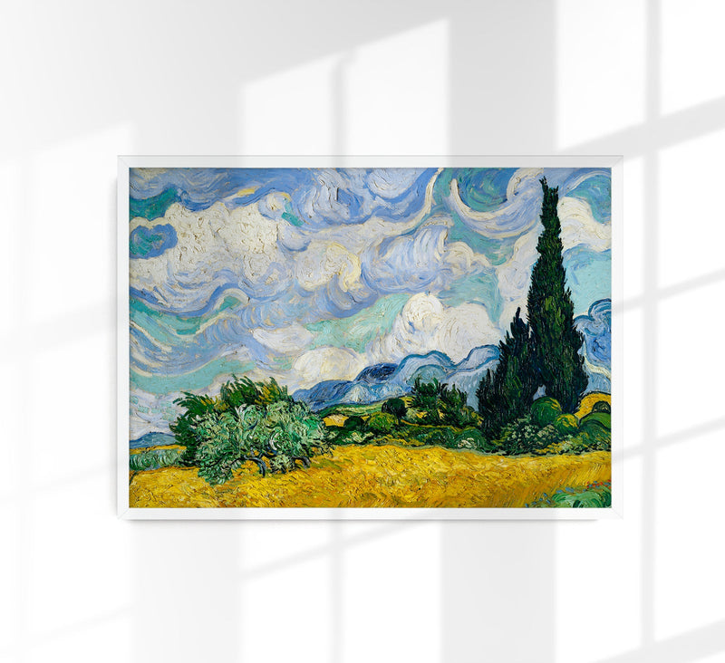 Wheat Field with Cypresses by Van Gogh – Fine Art Poster — Patroa Studio