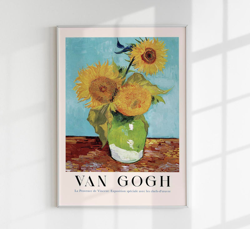 Vase with Three Sunflowers by Van Gogh – UV-beständiger Fine Art Print — Patroa Studio
