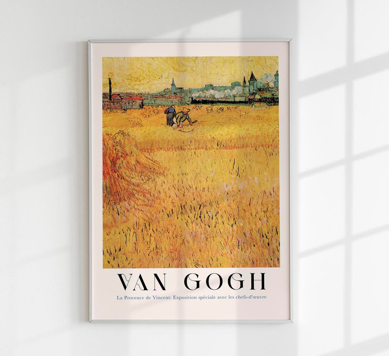 Wheat Field with View of Arles – Van Gogh Exhibition Art Poster | Fine Art Print — Patroa Studio