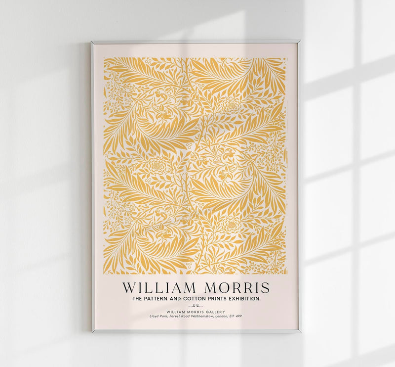 William Morris Larkspur Art Exhibition Poster – Handgedruckt Berlin — Patroa Studio