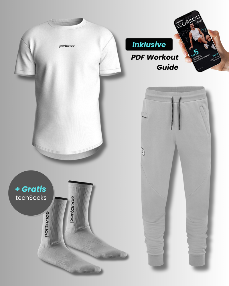 portance Grey-White Workout Bundle Plus | Anti-Geruch-Technologie — portance
