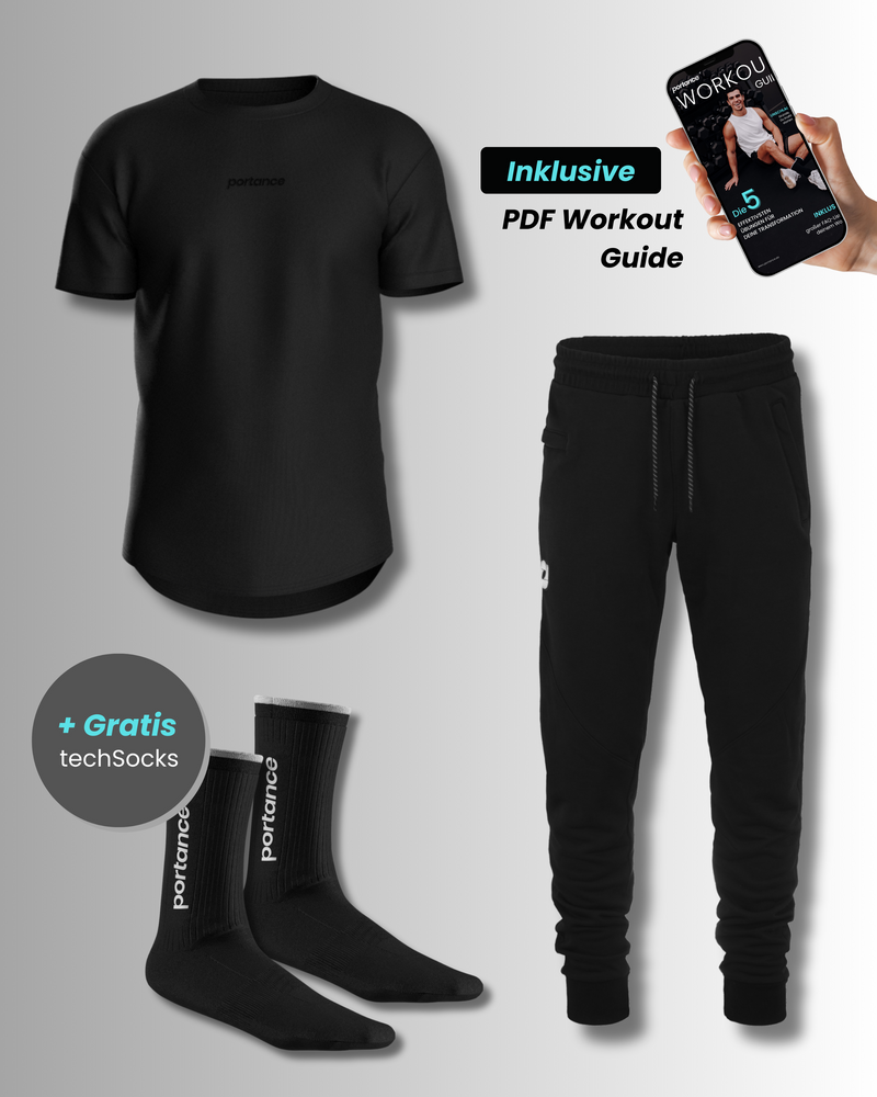 All Black Workout Bundle Plus | Antigeruch-Technologie | Komplett-Set — portance