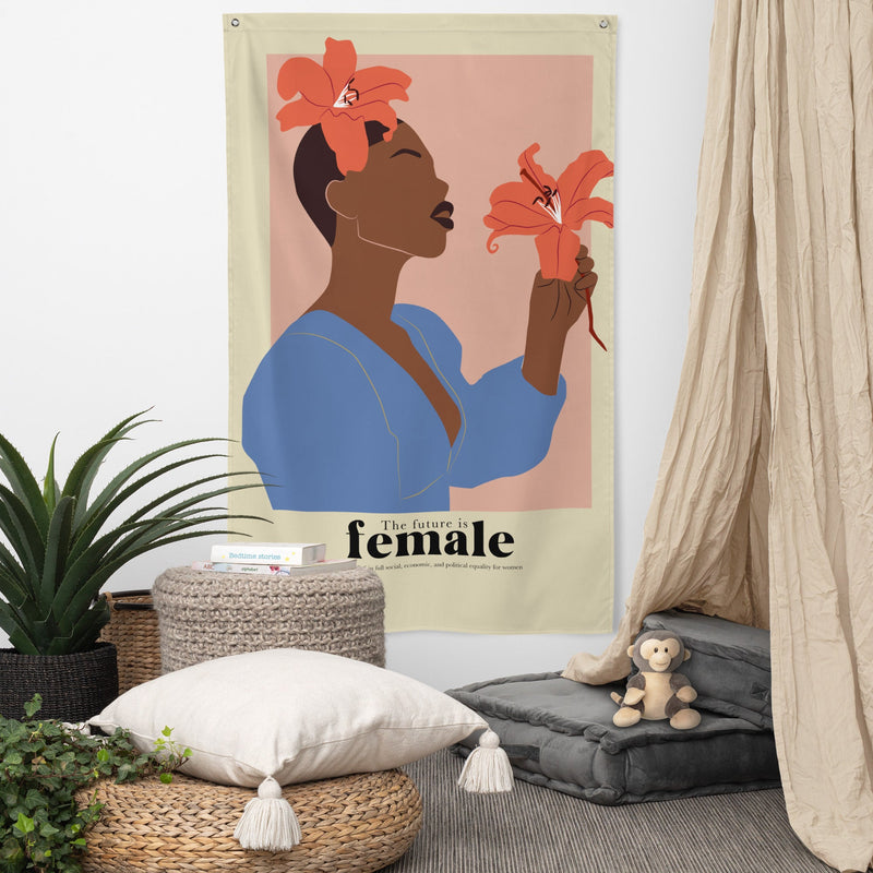 The Future is Female n2 Flag – Polyester Flagge — Patroa Studio