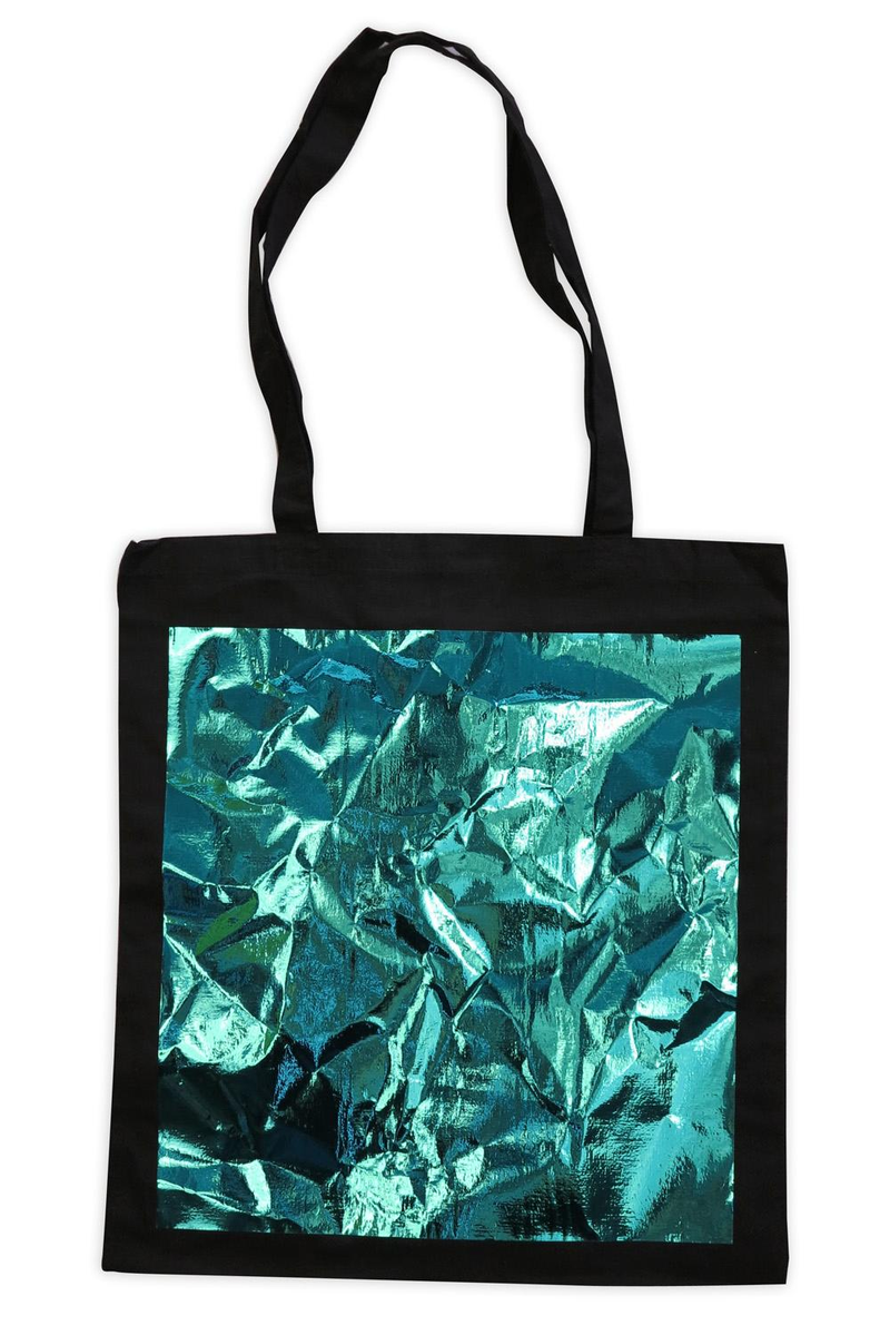 Big Square Tote – Cotton with Metallic Square — starstyling