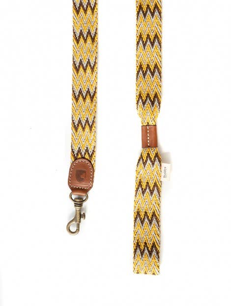 Buddy's Dogwear Gold Peruvian Leash 120 cm Cotton Leather — BUDDY.