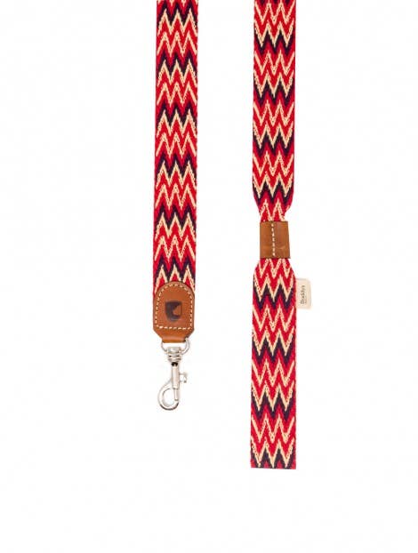 Buddys Dogwear – Red Peruvian Leash 120 cm Cotton Leather — BUDDY.