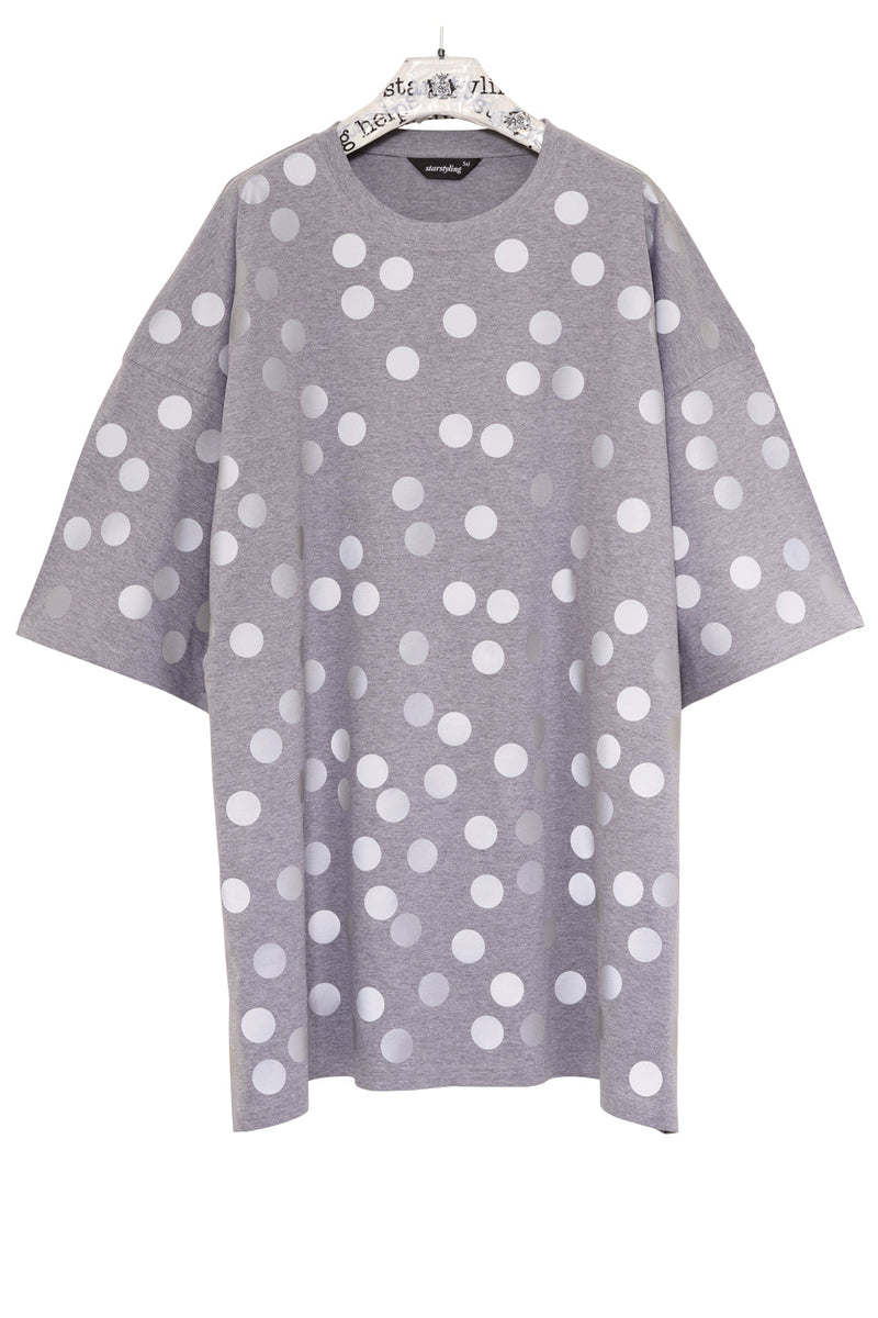 Full Reflective Points Bigshirt – Allover Reflexfolien-Print | Unisex Oversize — starstyling