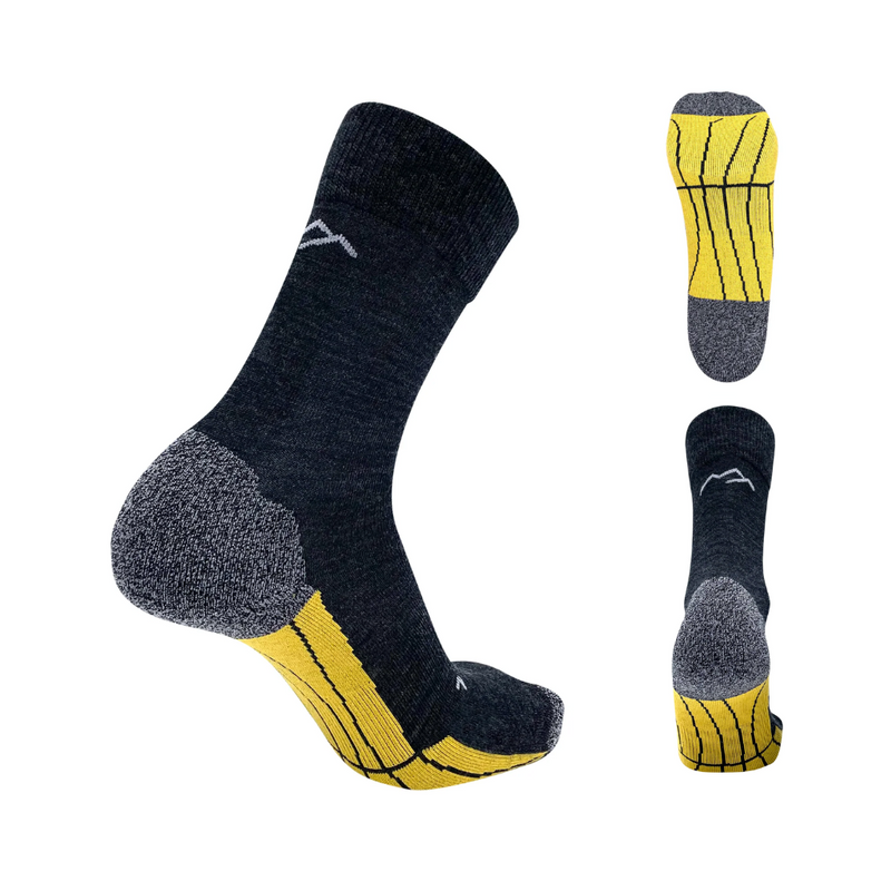 Outdoor-Socken aus Merinowolle – Unisex, anatomisch & rutschfest — Drassn