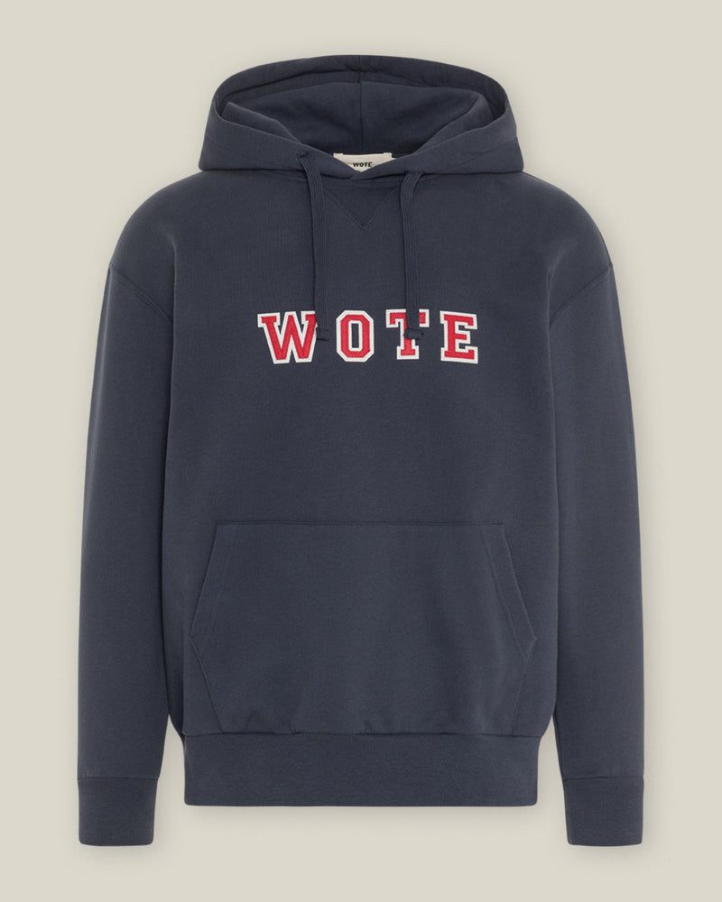 WOTE Logo Hoodie Organic Cotton Oversized College-Patches — WOTE