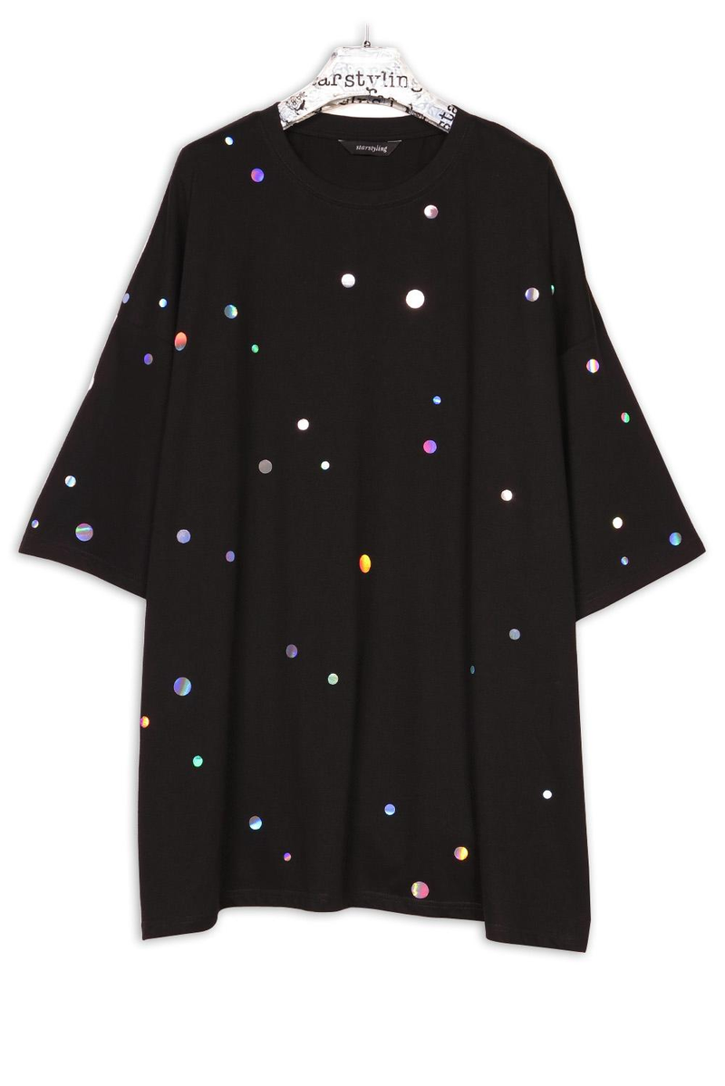 Starstyling Holo Dots Bigshirt – Holografische Punkte, Unisex Oversize — starstyling