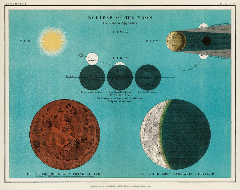 Eclipse of the Moon Astronomical Chart – Poster Berlin Druck — Patroa Studio