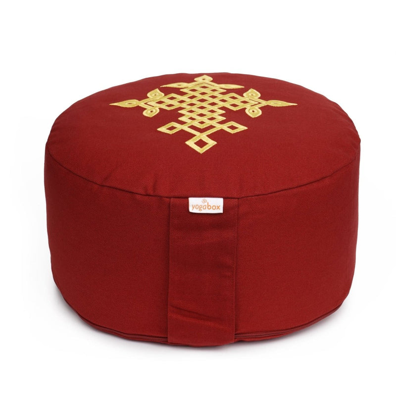 Meditationskissen Glückssitz® keltische Knoten – Buchweizenschalen, 33 cm — YOVANA GmbH • yogabox.de