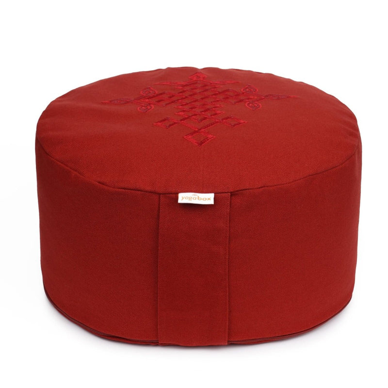 Meditationskissen Glückssitz® keltische Knoten – Buchweizenschalen, 33 cm — YOVANA GmbH • yogabox.de