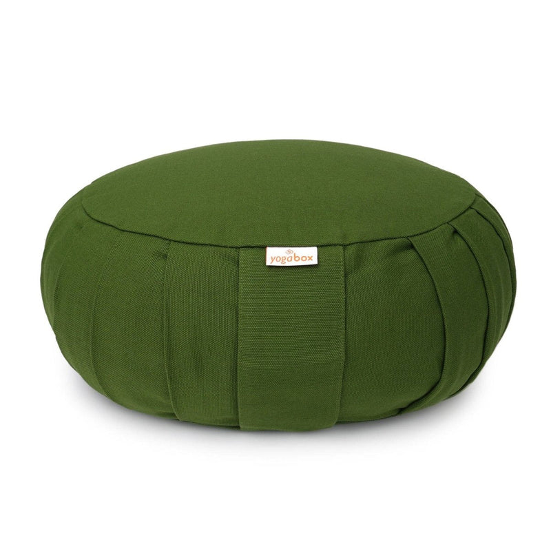 Meditationskissen Zafu BASIC mit ZIP – Buchweizenschalen, 31 cm — YOVANA GmbH • yogabox.de