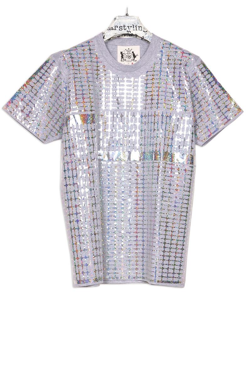 Starstyling Foilover T-Shirt - Unisex Allover Foil with Negative Pills — starstyling
