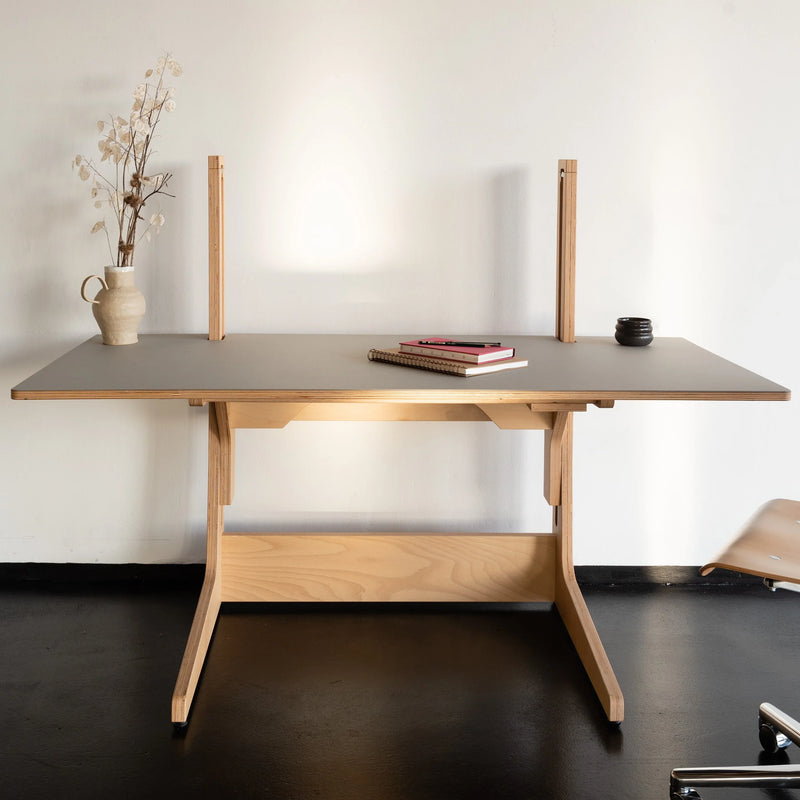 DEXTER Height-Adjustable Standing Desk – Beech Wood, 73–123 cm — furnature design