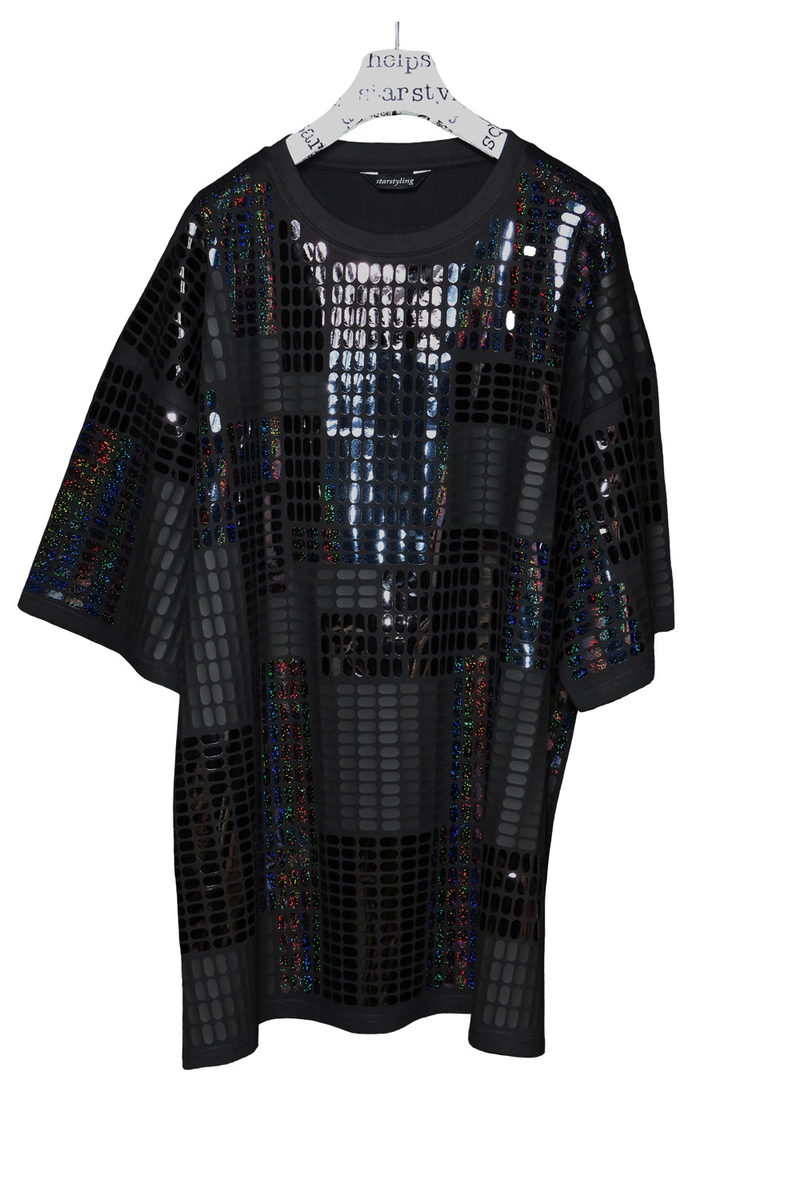 Pills Allover Bigshirt Metallic Foil – Unisex Oversized Dress — starstyling